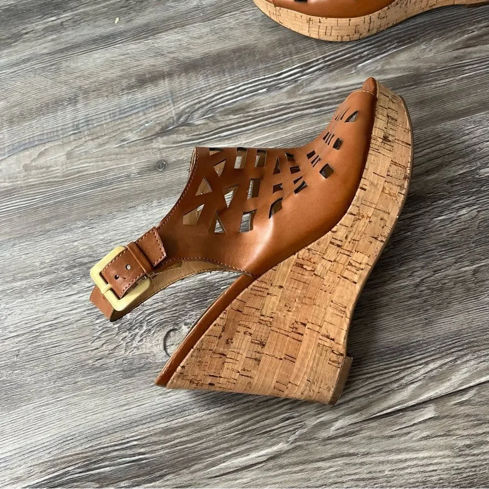Franco Sarto Chic Sassy Laser Cutout Wedge Sandals